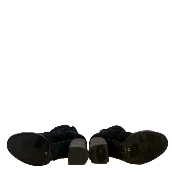 Tahari Davina Black Suede Heeled Open toe Boots 8.5 - Picture 2 of 8